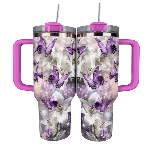 Shineful Tumbler Butterfly And Lily