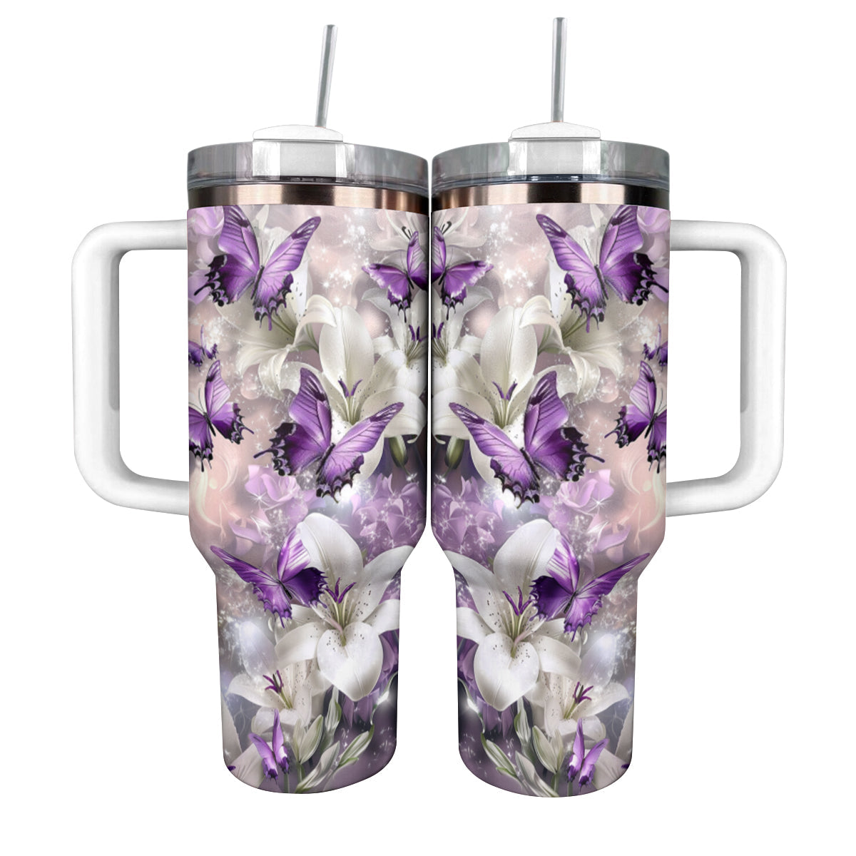 Shineful Tumbler Butterfly And Lily