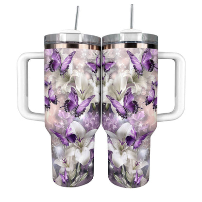 Shineful Tumbler Butterfly And Lily