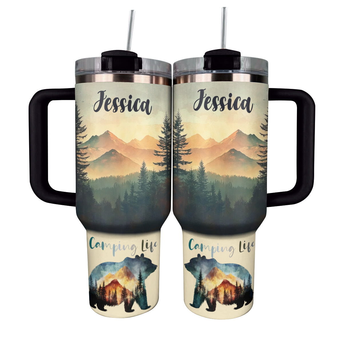 Shineful Tumbler Personalized Camping Life