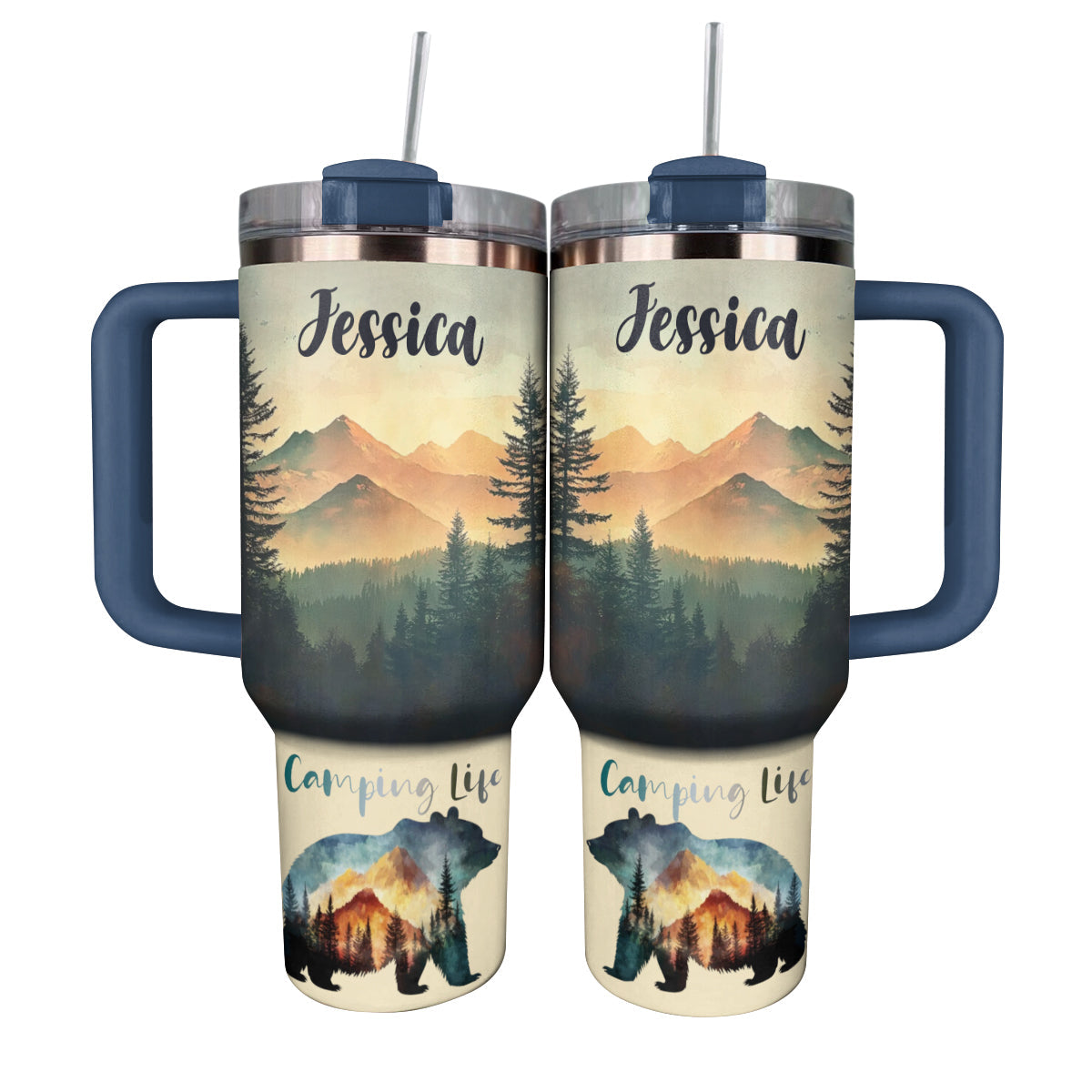 Shineful Tumbler Personalized Camping Life