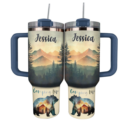 Shineful Tumbler Personalized Camping Life