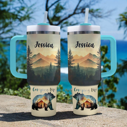 Shineful Tumbler Personalized Camping Life