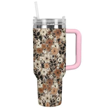 Shineful Tumbler Fall Flowers