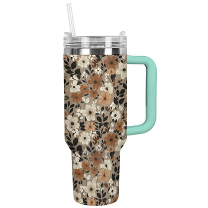 Shineful Tumbler Fall Flowers
