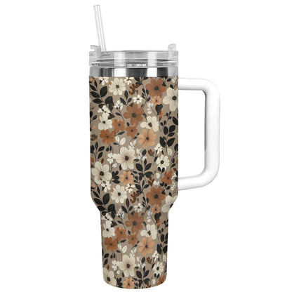 Shineful Tumbler Fall Flowers