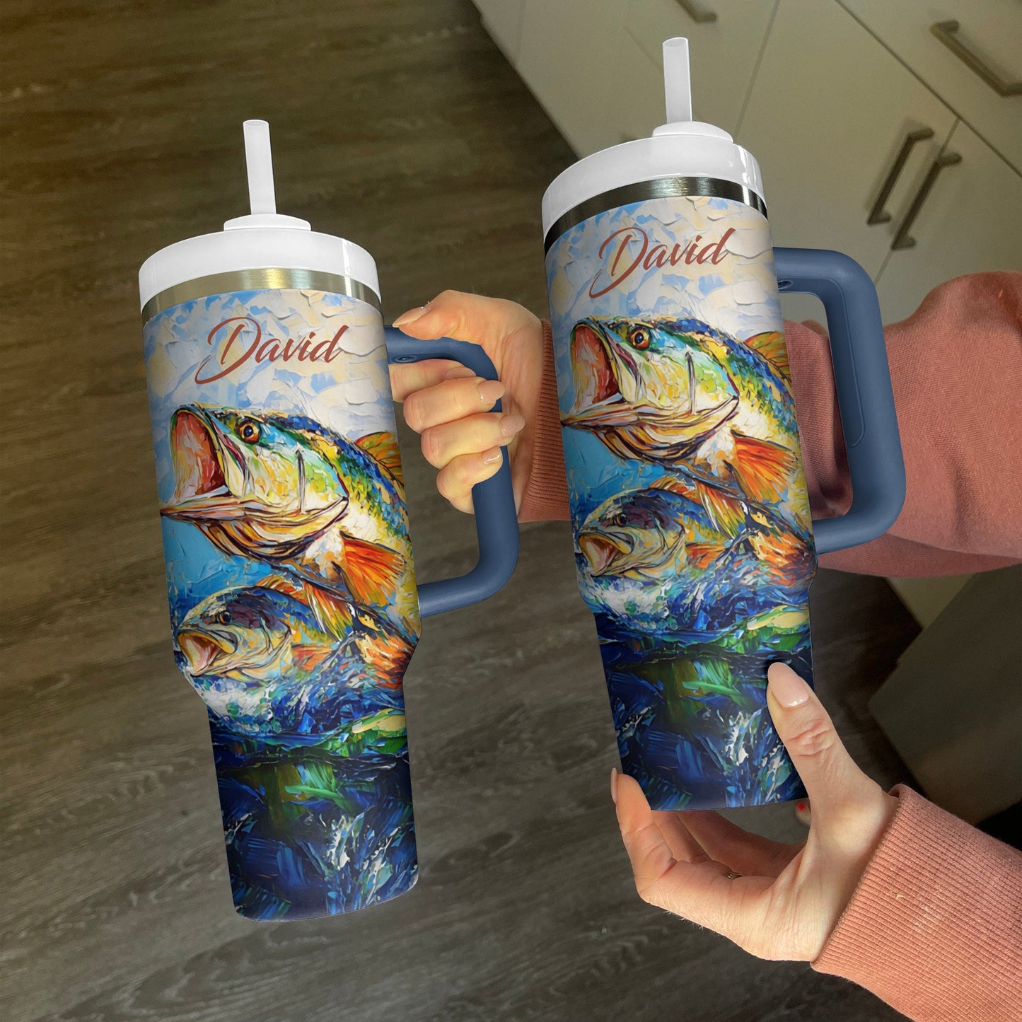 Shineful Tumbler Personalized Fishing In The Ocean