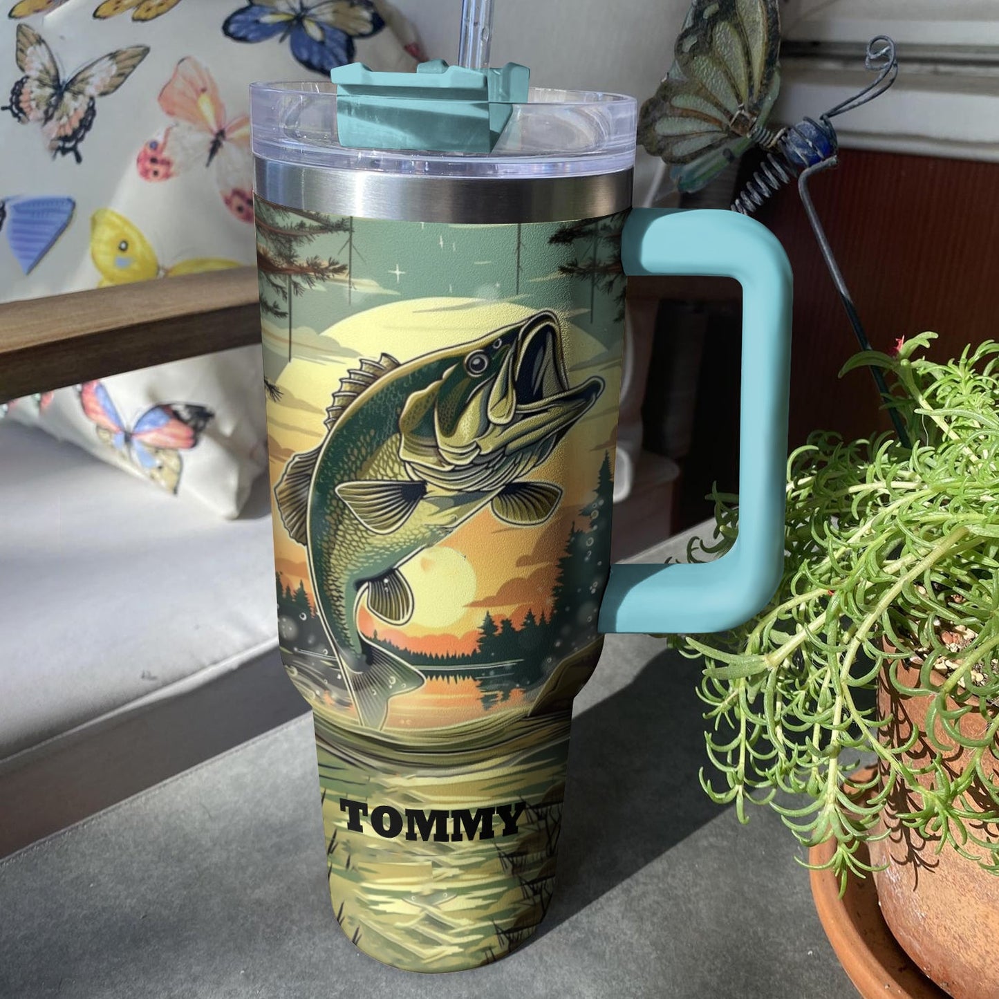 Shineful Tumbler Personalized Fishing In The Sunset