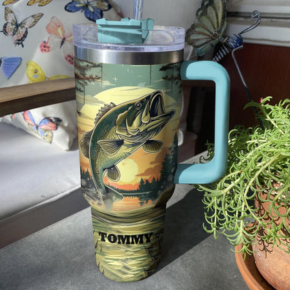 Shineful Tumbler Personalized Fishing In The Sunset
