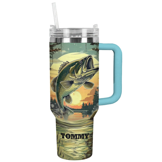 Shineful Tumbler Personalized Fishing In The Sunset