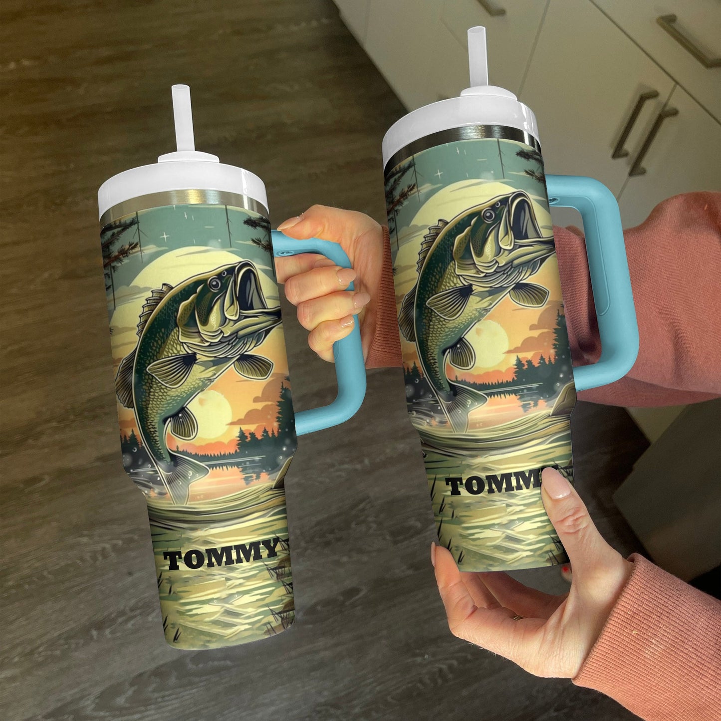 Shineful Tumbler Personalized Fishing In The Sunset