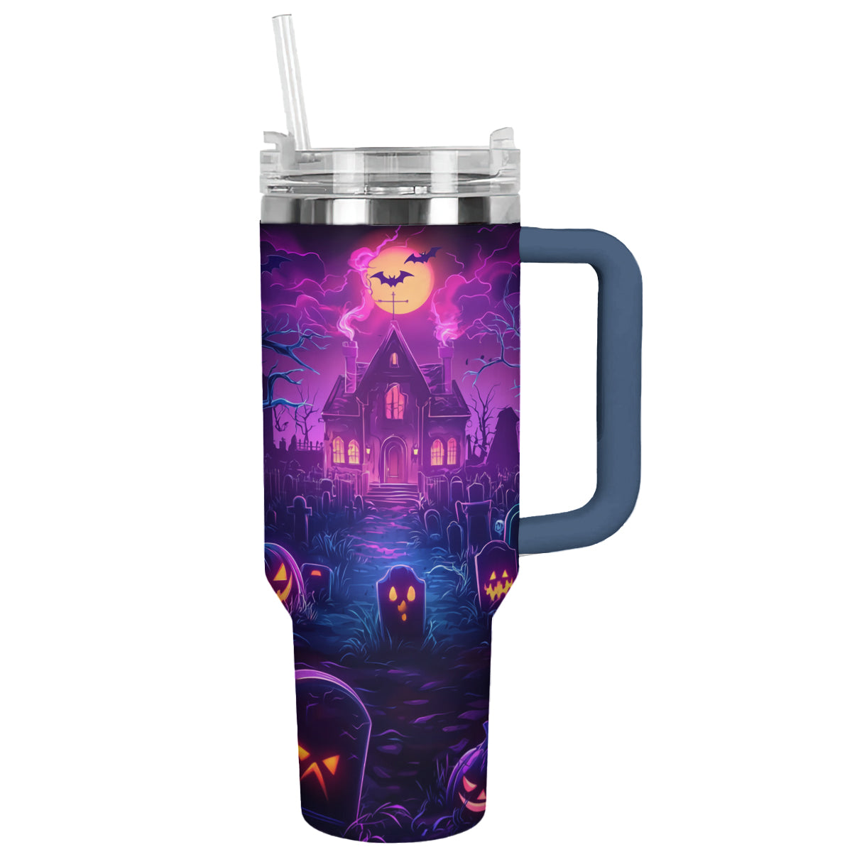 Shineful Tumbler Halloween Neon Graveyard