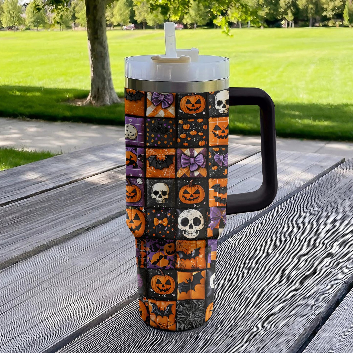 Shineful Tumbler Halloween Patchwork