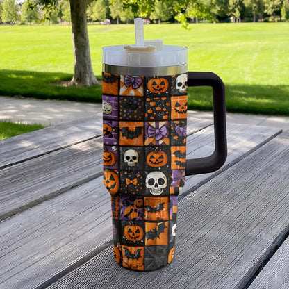 Shineful Tumbler Halloween Patchwork