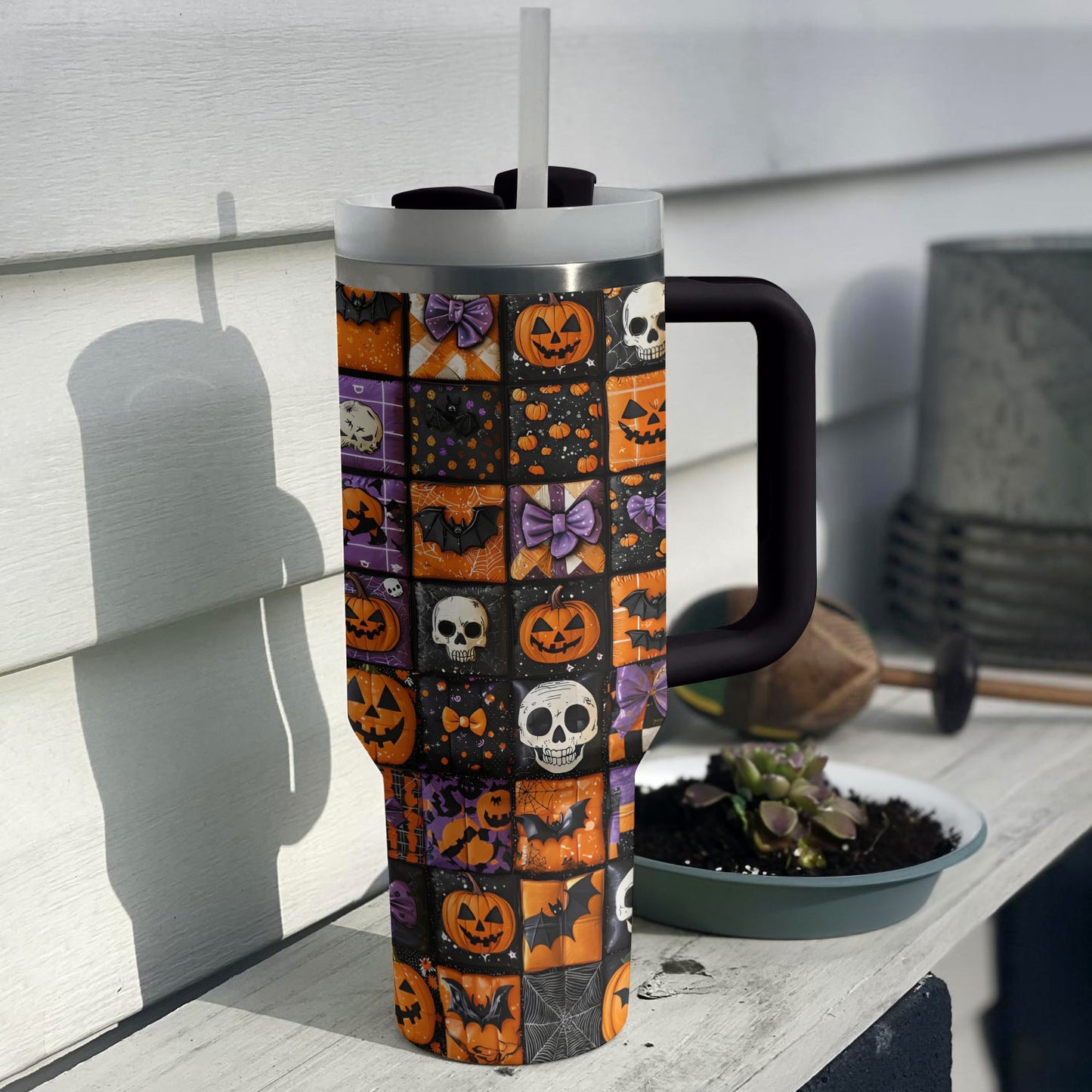 Shineful Tumbler Halloween Patchwork