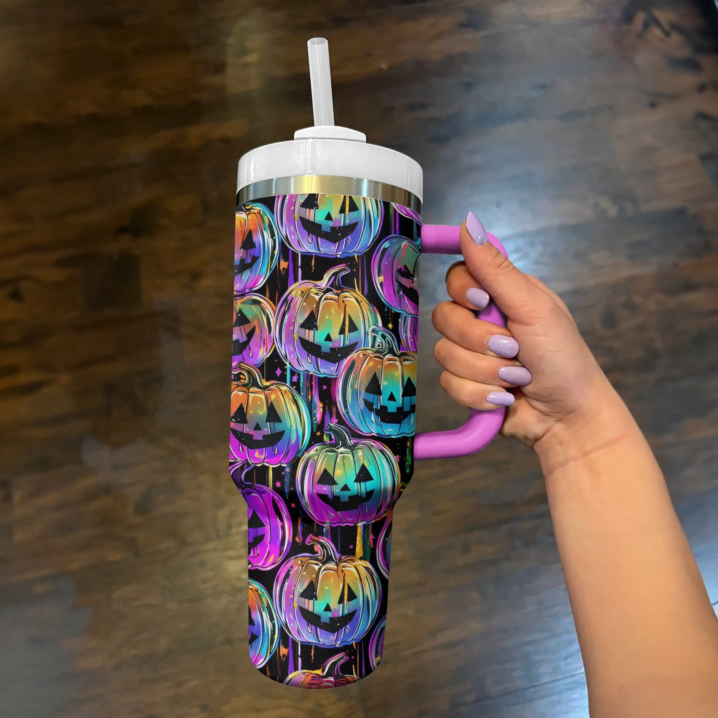 Shineful Tumbler Halloween Pumpkin Pattern