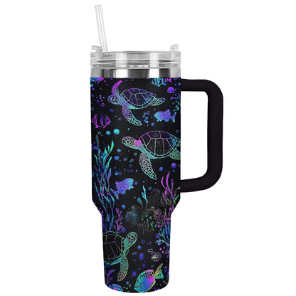 Shineful Tumbler Neon Sea Turtle