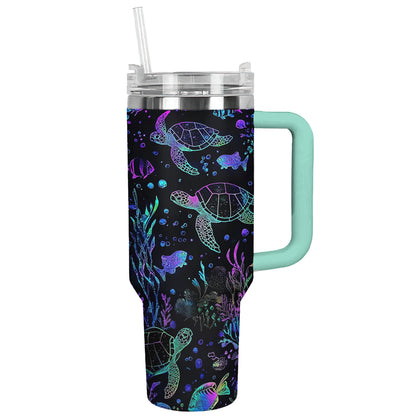 Shineful Tumbler Neon Sea Turtle