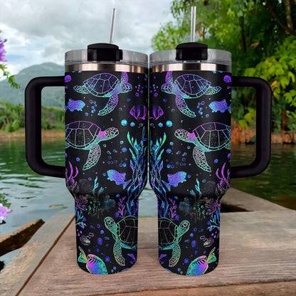 Shineful Tumbler Neon Sea Turtle