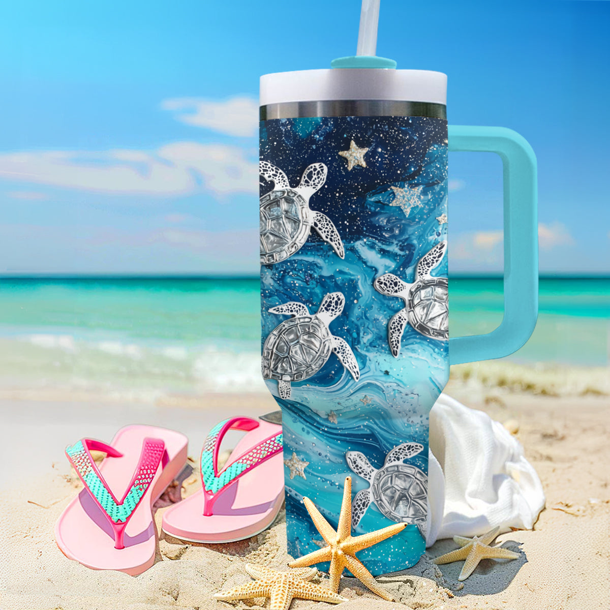 Shineful Tumbler Sea Turtle Charm