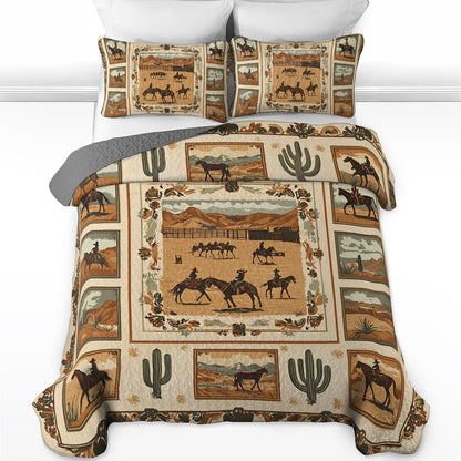 Shineful All Season Quilt 3-Piece Set Wild West V2