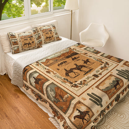 Shineful All Season Quilt 3-Piece Set Wild West V2