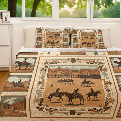 Shineful All Season Quilt 3-Piece Set Wild West V2