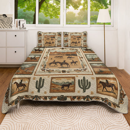 Shineful All Season Quilt 3-Piece Set Wild West V2