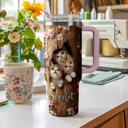 Shineful Tumbler Personalized Lovely Little Cats