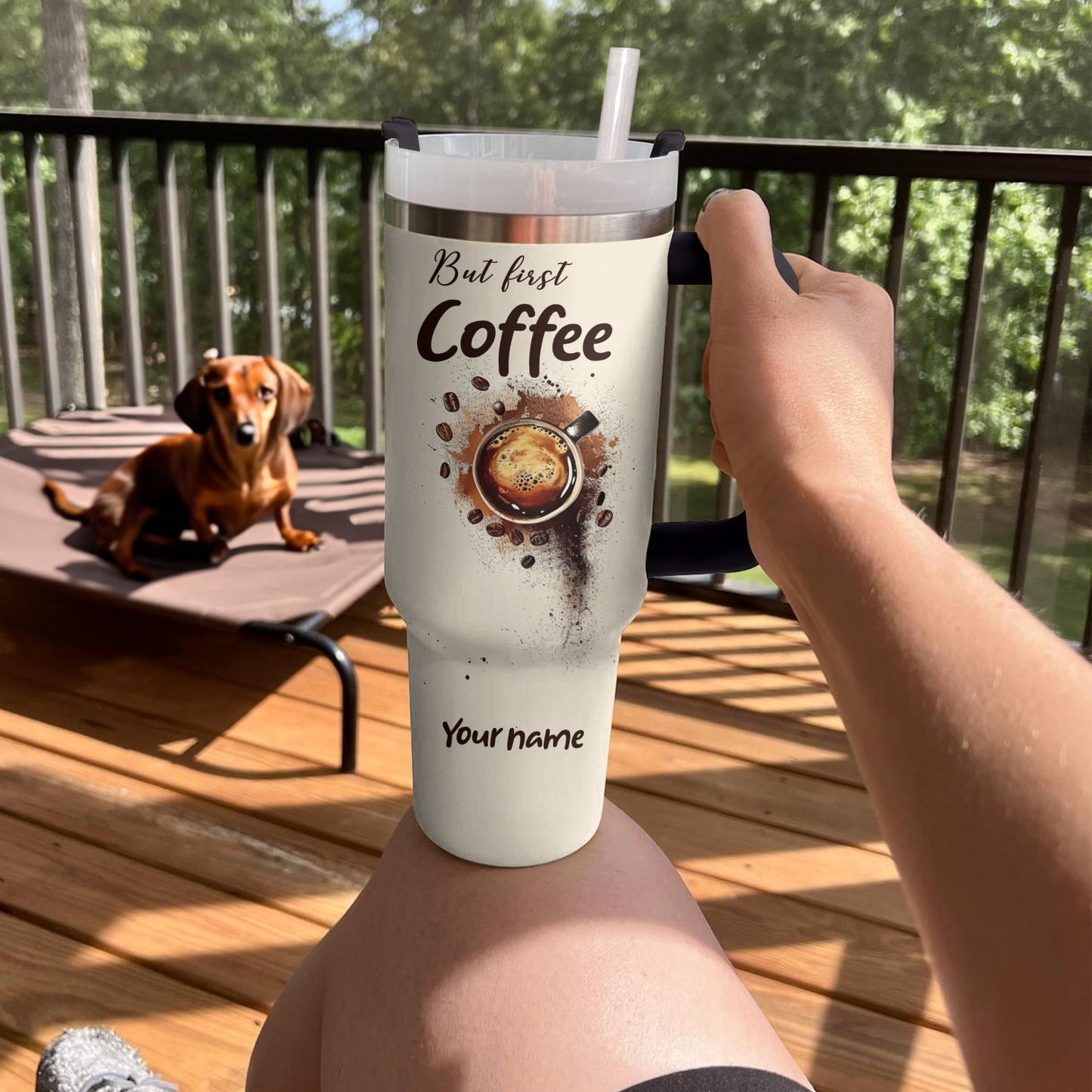 Shineful Tumbler Personalized But First Coffee