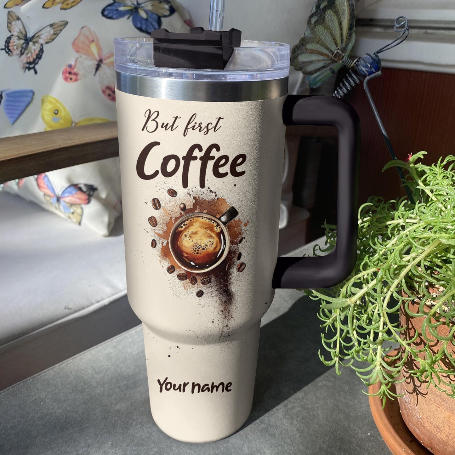 Shineful Tumbler Personalized But First Coffee