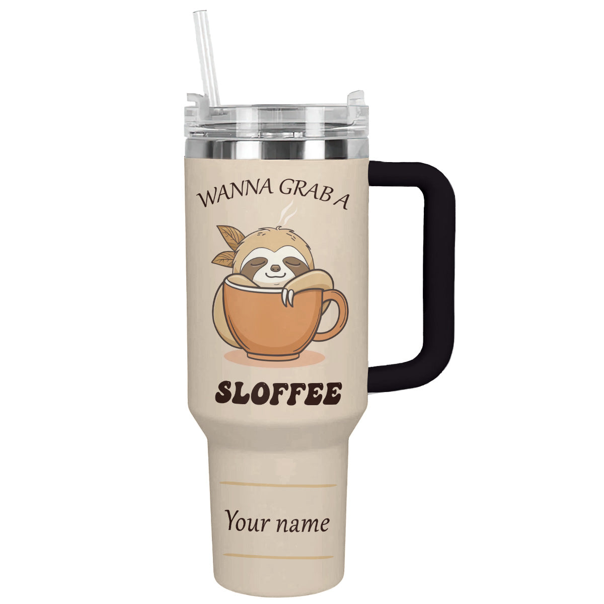 Shineful Tumbler Personalized Sloth Hugger
