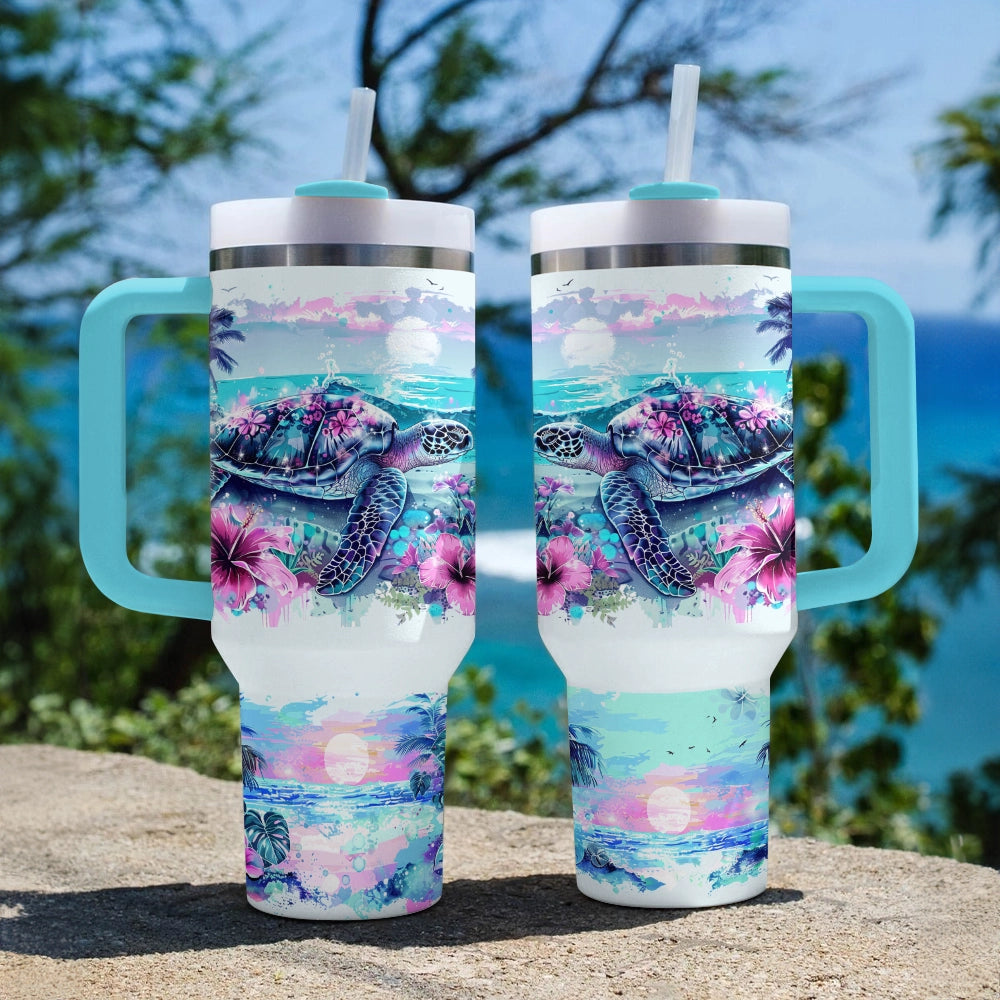 Shineful Tumbler Seaside Serenity Turtle