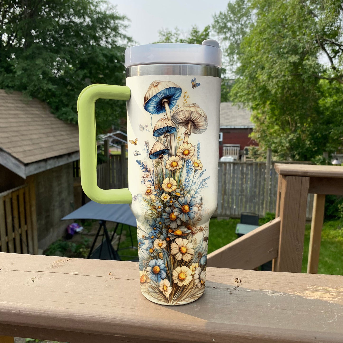 Shineful Tumbler Mushroom Meadow Hippie