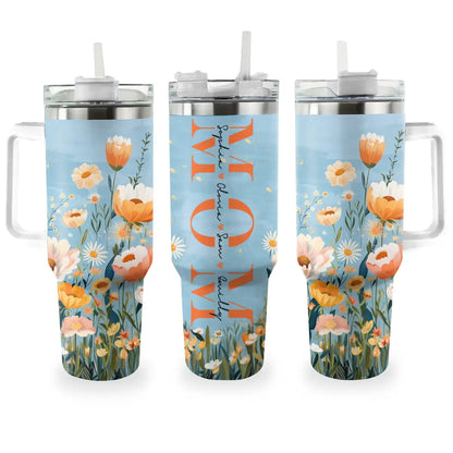 Shineful Tumbler Personalized Mom Sky Floral