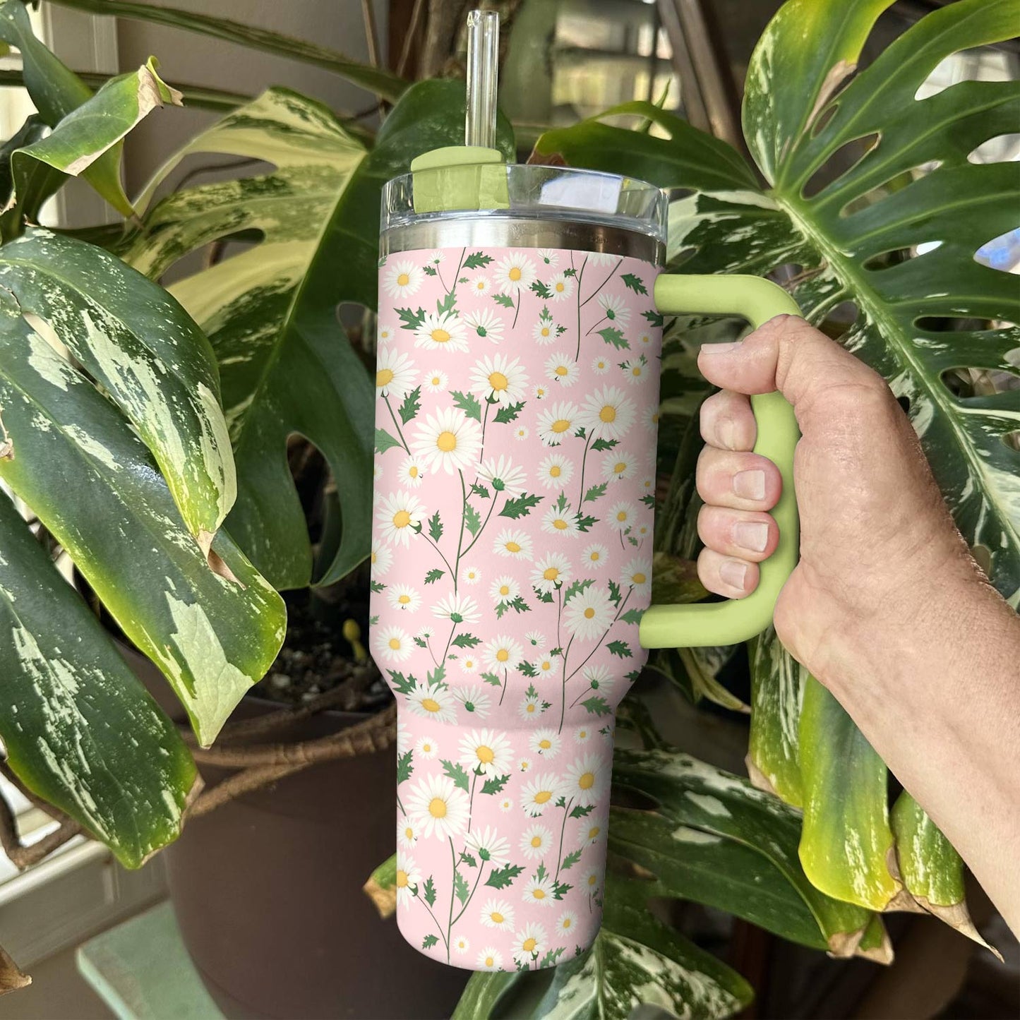 Shineful Tumbler Personalized Daisy Delight For Mom