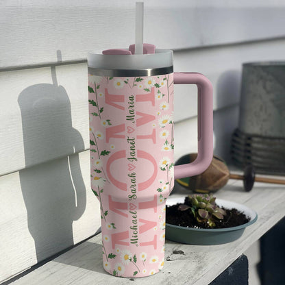 Shineful Tumbler Personalized Daisy Delight For Mom