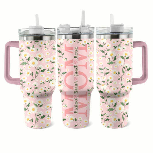 Shineful Tumbler Personalized Daisy Delight For Mom