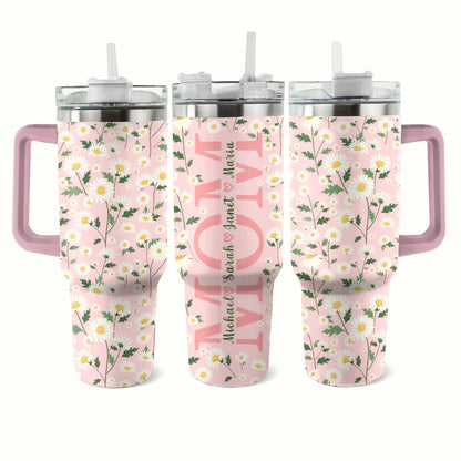 Shineful Tumbler Personalized Daisy Delight For Mom