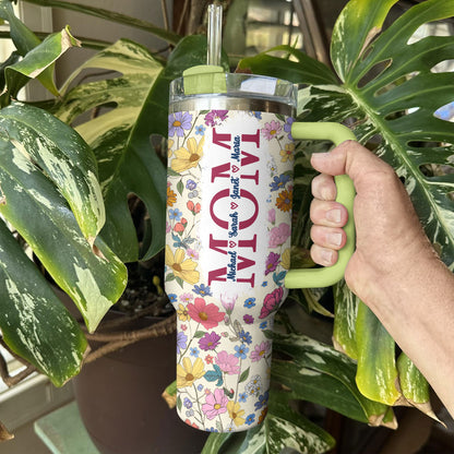 Shineful Tumbler Personalized Floral Mom