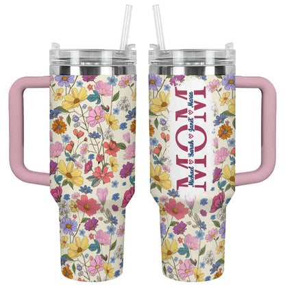 Shineful Tumbler Personalized Floral Mom