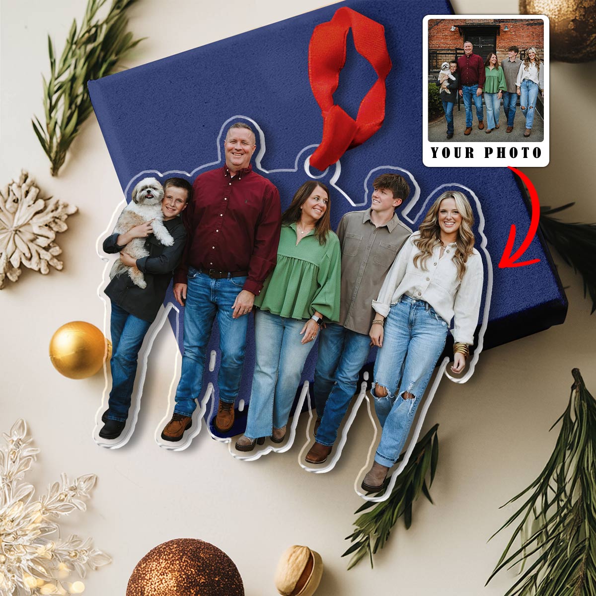 Shineful Decoration Ornaments Family Personalized Upload Photos