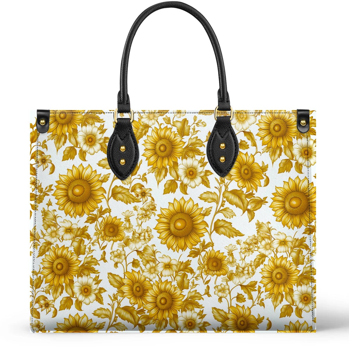 Shineful Leather Bag Golden Sunflower Bloom