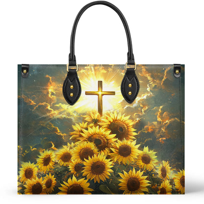Shineful Leather Bag Sunflower Faith Light
