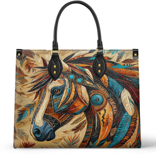 Shineful Leather Bag Tribal Spirit Stallion