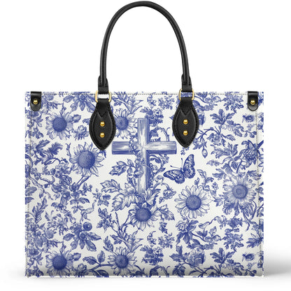 Shineful Leather Bag Sunflower & Cross Blessing