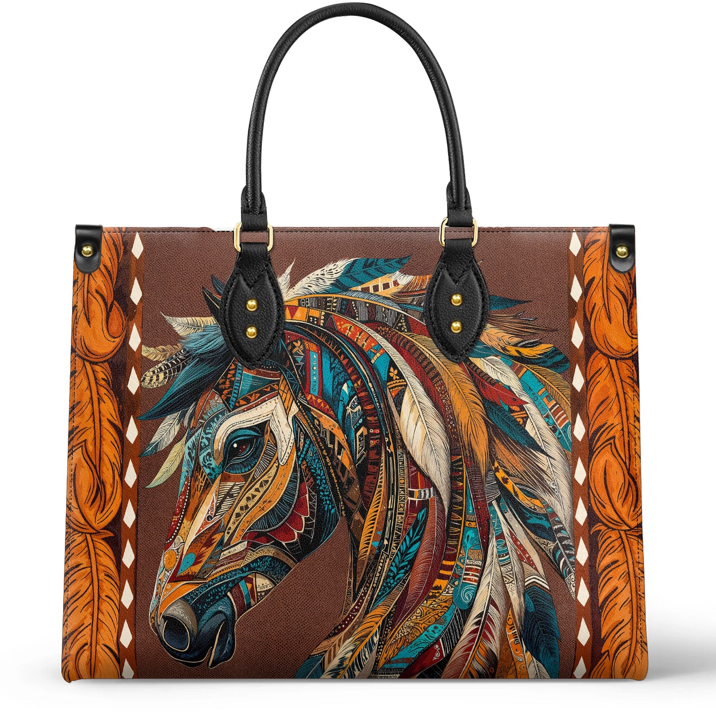 Shineful Leather Bag Tribal Horse Majesty