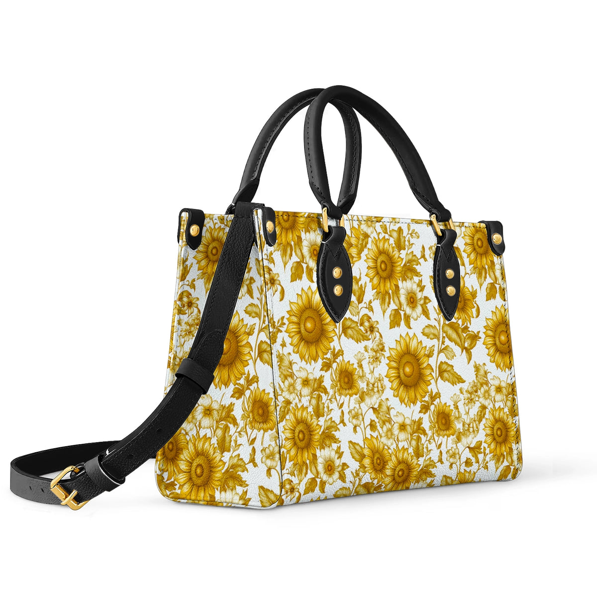 Shineful Leather Bag Golden Sunflower Bloom