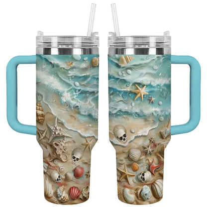 Shineful Tumbler Skull Ocean's Edge Mystique