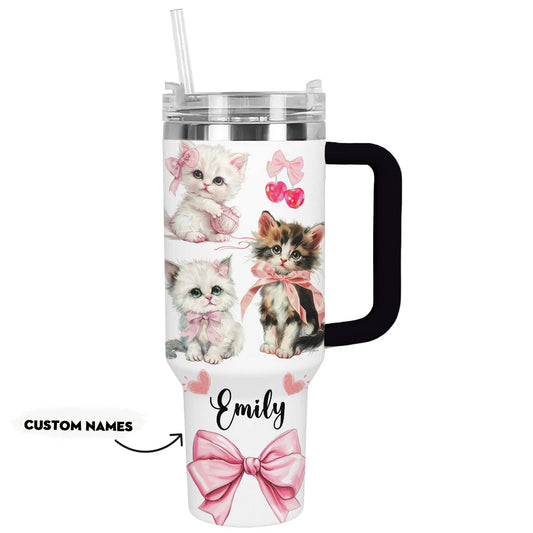 Shineful Tumbler Personalized Cat Kitty Charm Delight